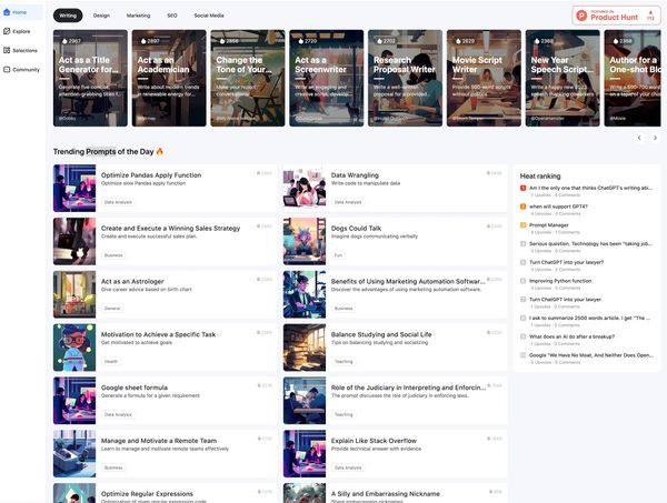Gptea.io: Creative approach to ChatGPT prompts.